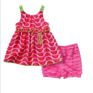Watermelon Top & Bubble Shorts Set Girl Youngland